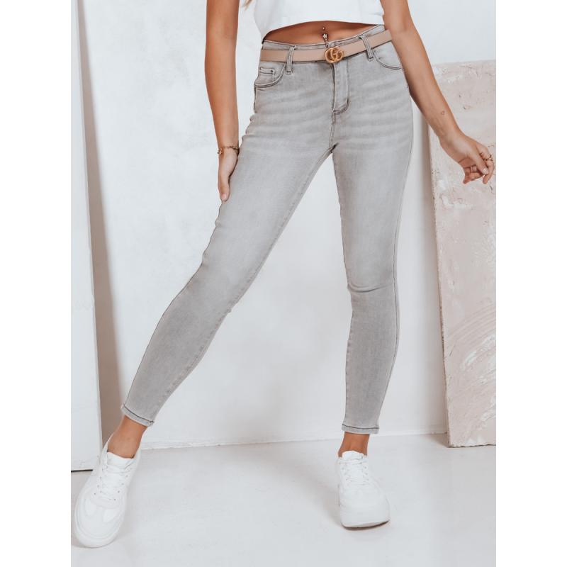Dámské push up džíny šedé