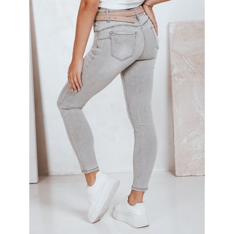 Dámské push up džíny šedé