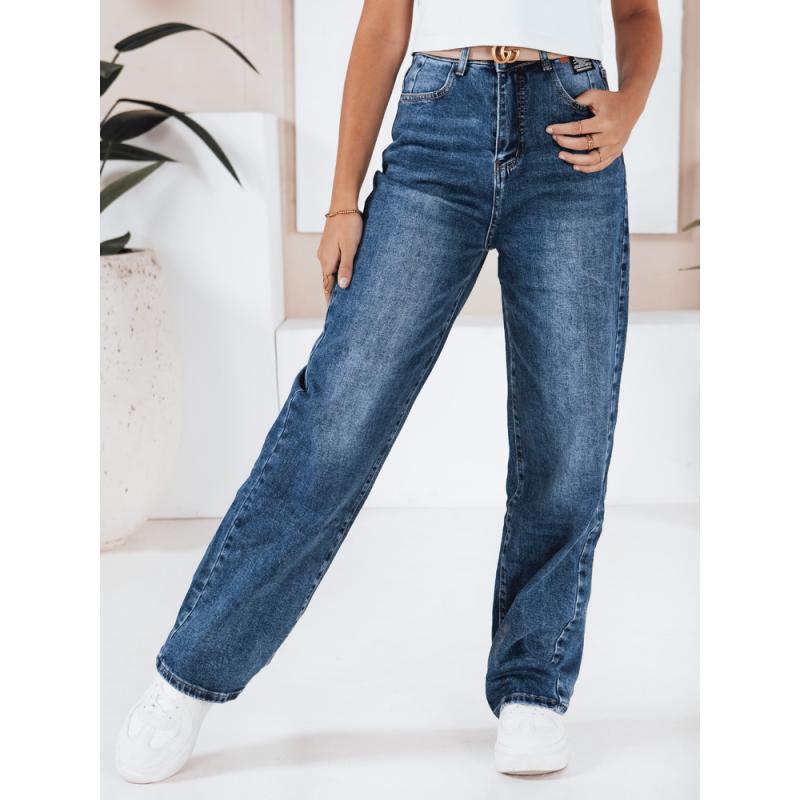 Női széles szárú farmer, kék