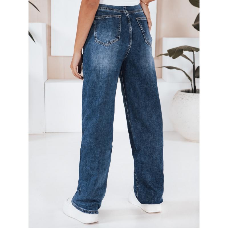 Női széles szárú farmer, kék