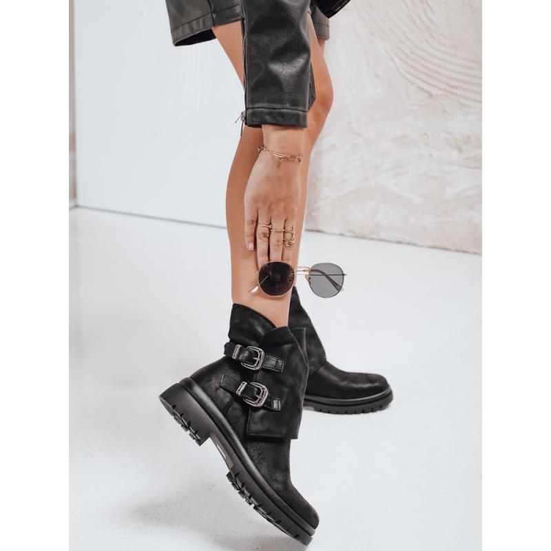 Női bokacsizma, fekete