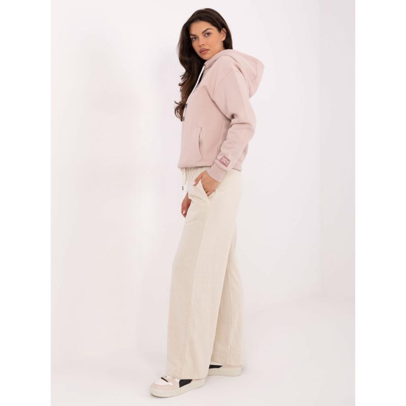Svetlo béžové basic nohavice so širokými nohavicami