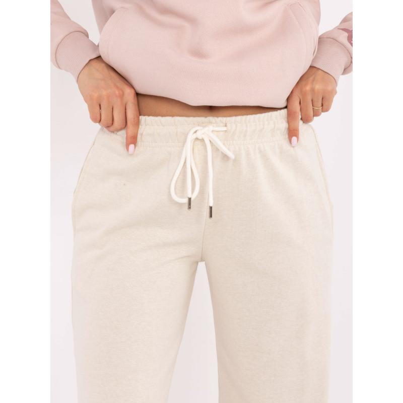 Svetlo béžové basic nohavice so širokými nohavicami