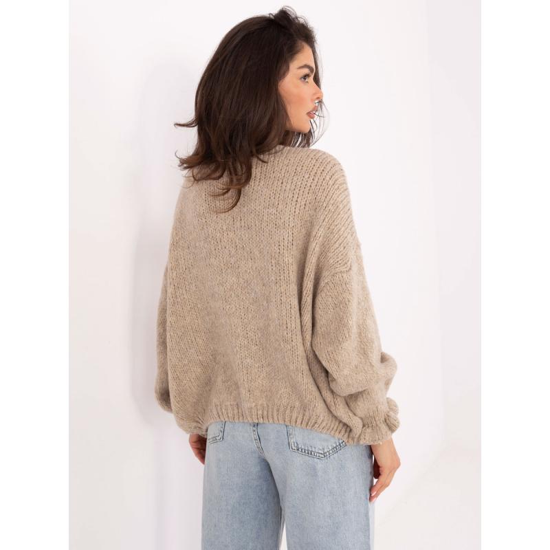 Bézs kardigán egyszínű RUE PARIS