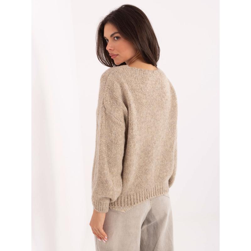 Bézs pulóver gyapjúval RUE PARIS