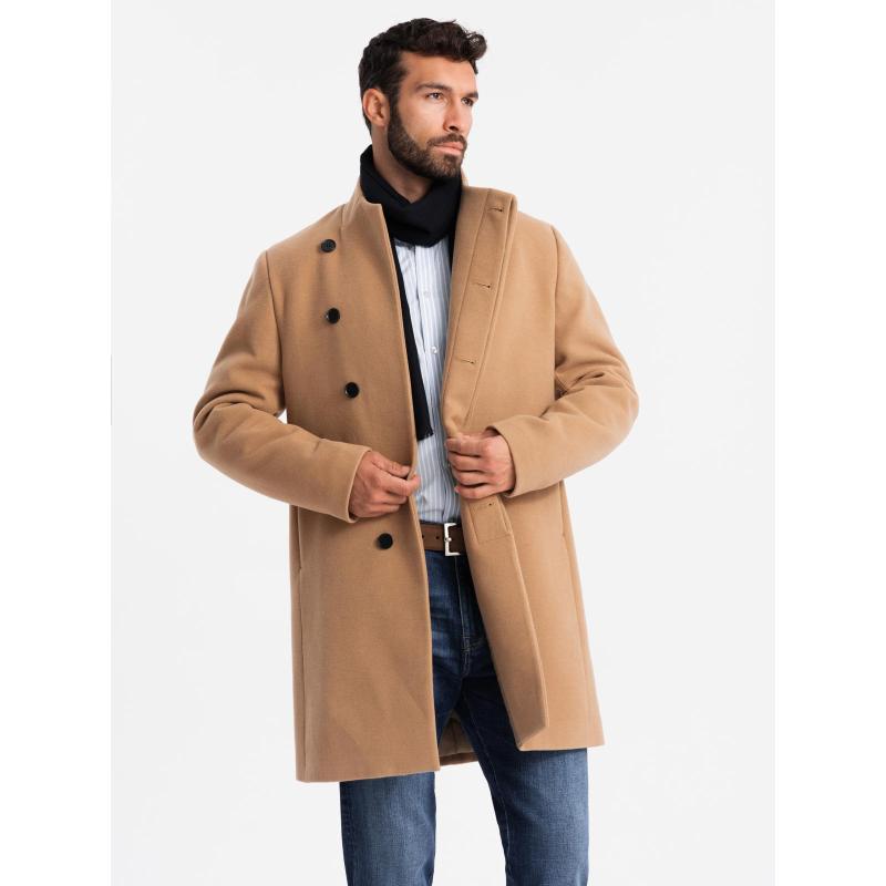 Prešívaná bunda typu bomber s kapucňou a pletenými rukávmi – čierna V1 OM-JALP-0298