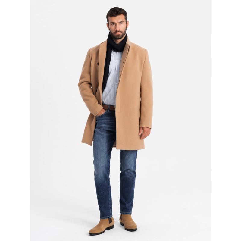 Prešívaná bunda typu bomber s kapucňou a pletenými rukávmi – čierna V1 OM-JALP-0298