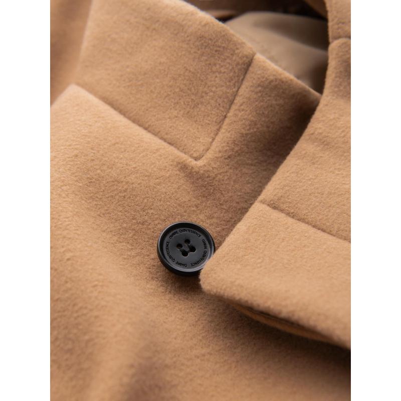 Prešívaná bunda typu bomber s kapucňou a pletenými rukávmi – čierna V1 OM-JALP-0298