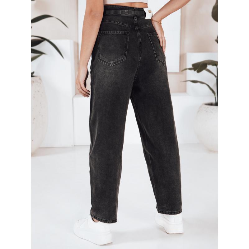 Dámské džíny s balónovým střihem, černé