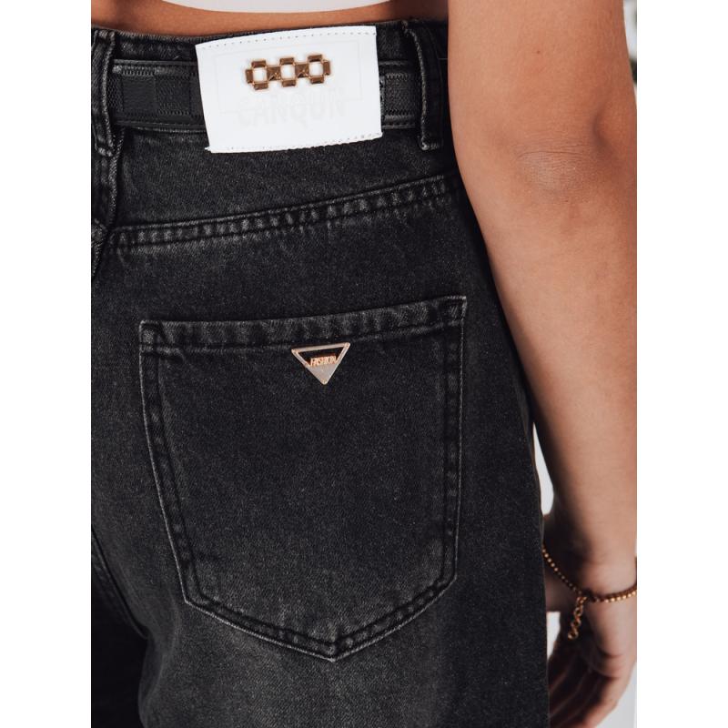 Dámské džíny s balónovým střihem, černé