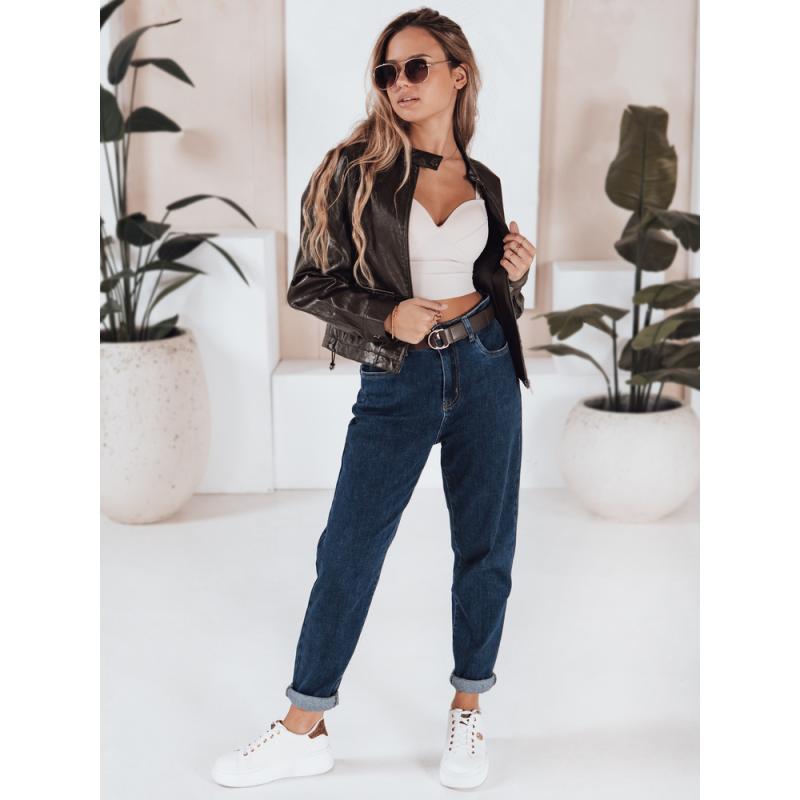 Dámské džíny s mom střihem, modré