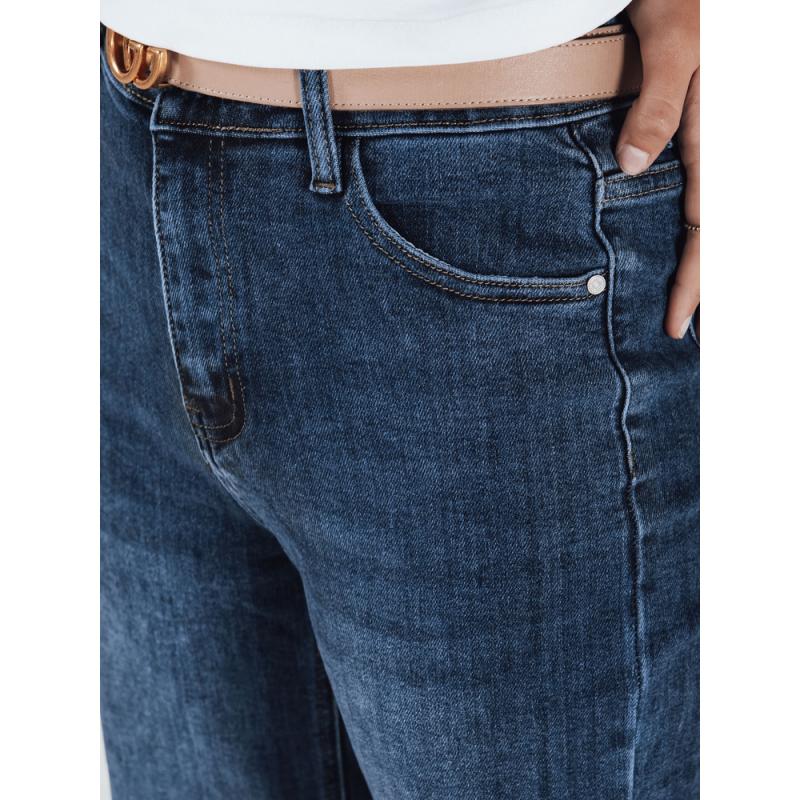 Dámské džíny wide leg tmavě modré