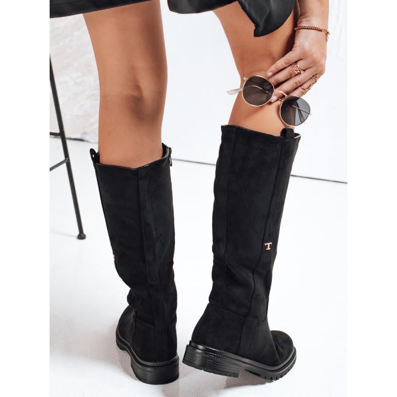 Dámske čierne semišové topánky