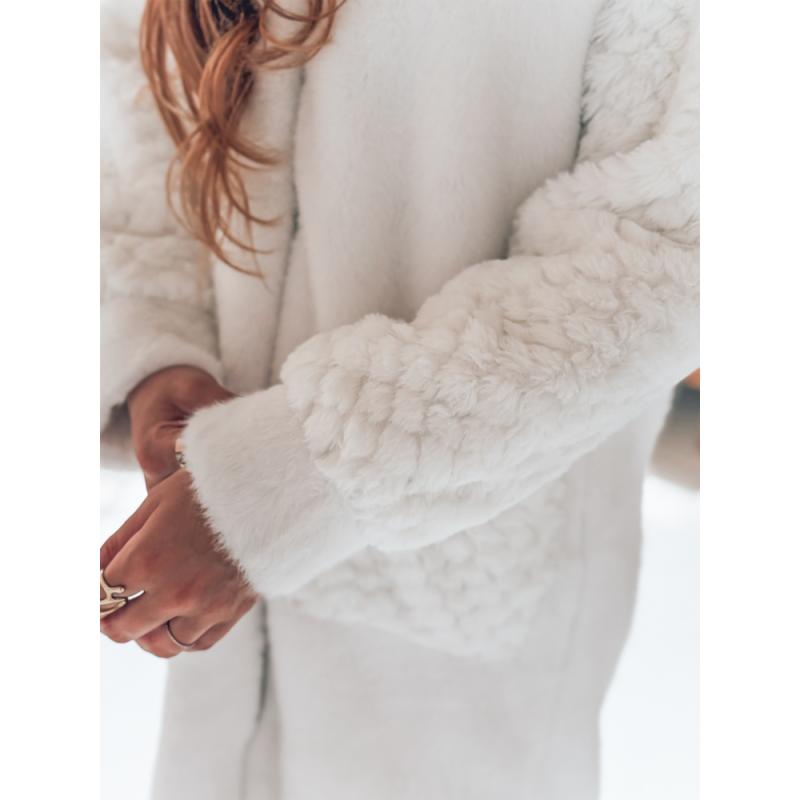Dámska kožušinová bunda MISSFLUFF, biela