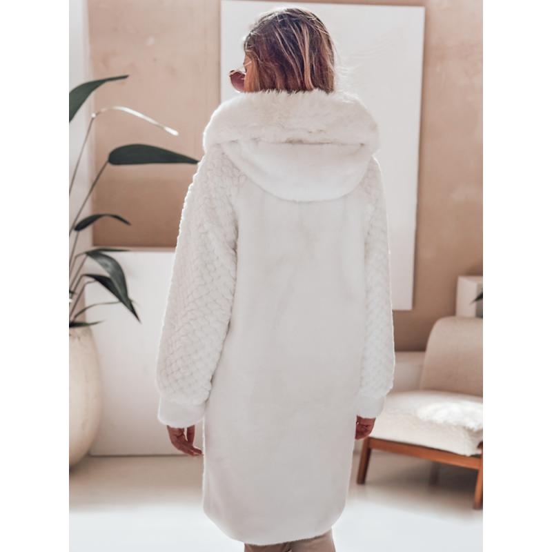 Dámska kožušinová bunda MISSFLUFF, biela