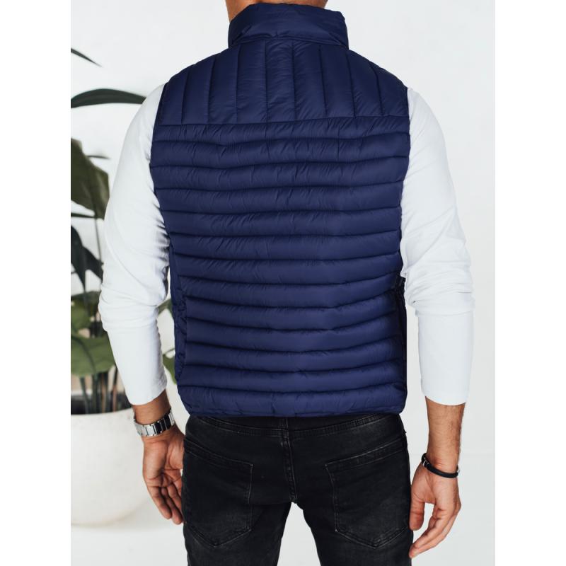 Pánská prošívaná vesta, tmavě modrá