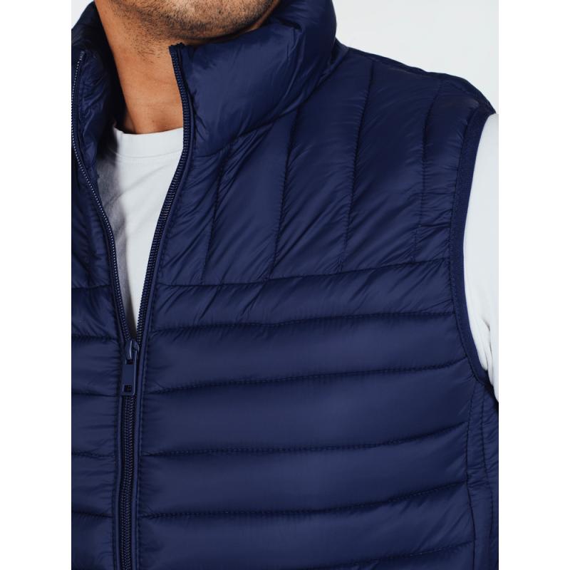 Pánská prošívaná vesta, tmavě modrá