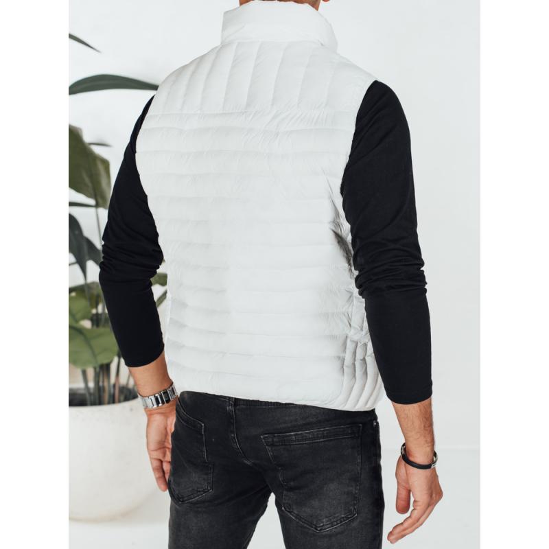Pánská prošívaná vesta, bílá