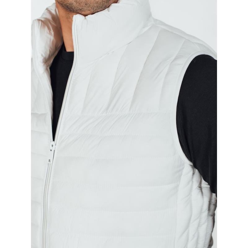 Pánská prošívaná vesta, bílá