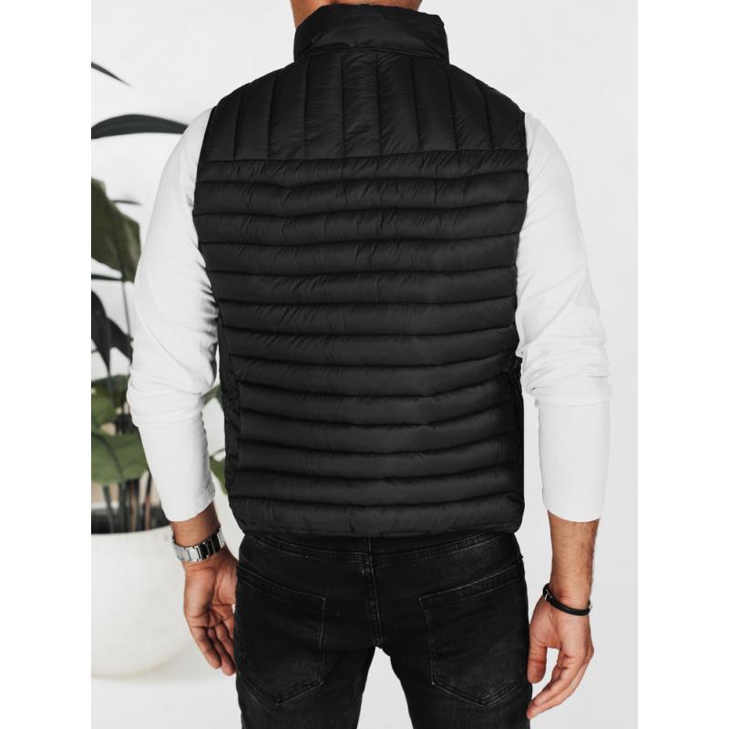 Pánská prošívaná vesta, černá