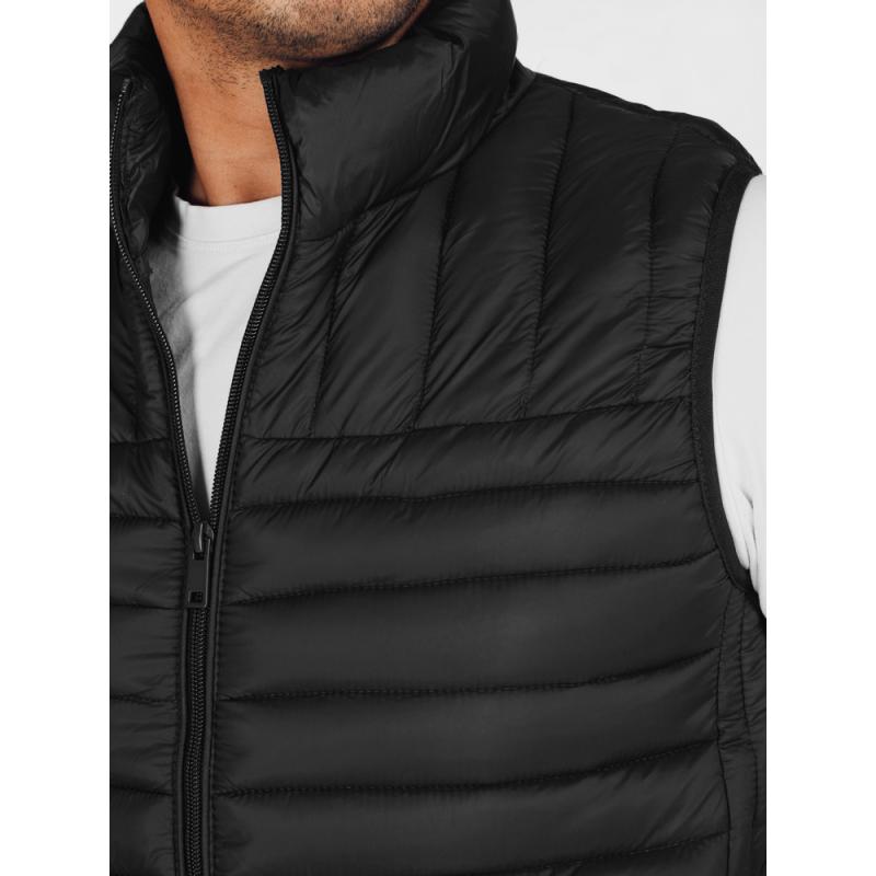 Pánská prošívaná vesta, černá