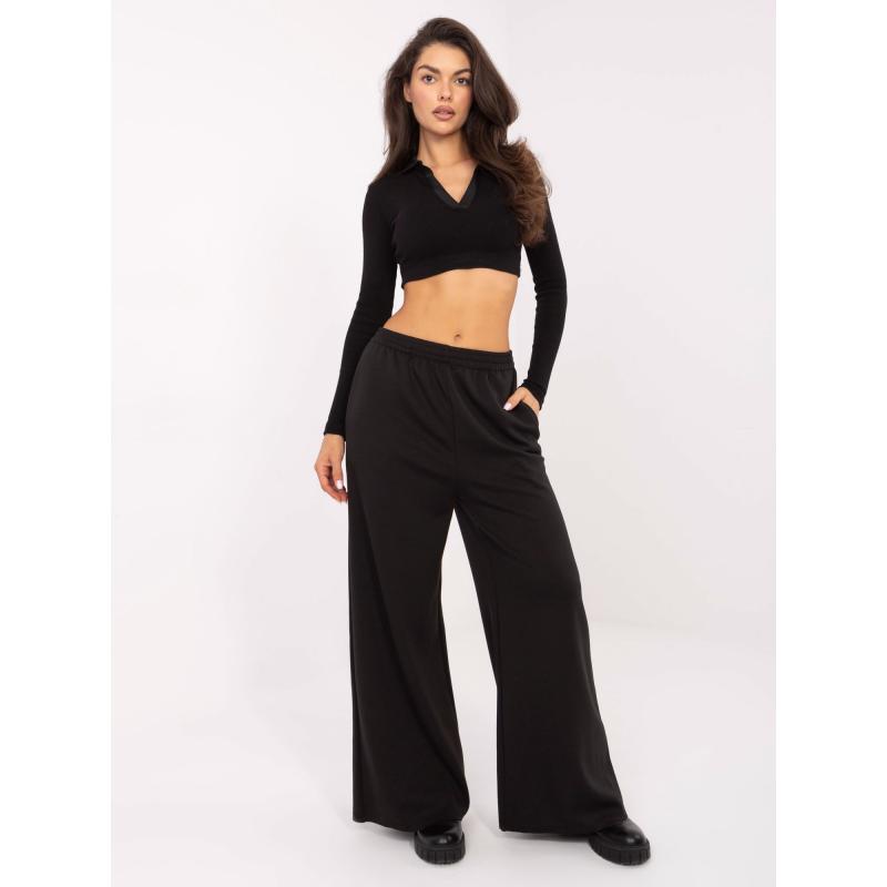 Čierne palazzo tepláky