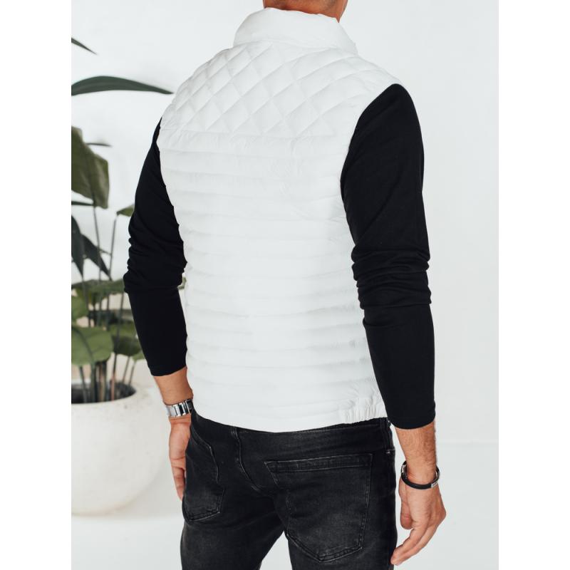 Pánská prošívaná vesta, bílá