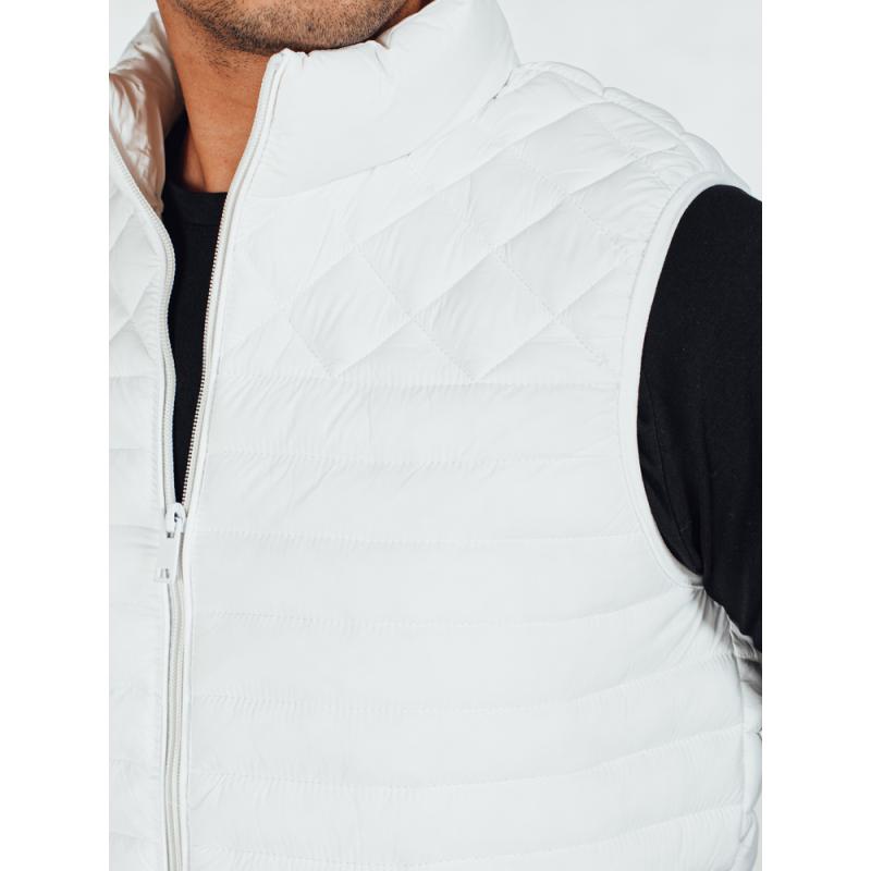 Pánská prošívaná vesta, bílá