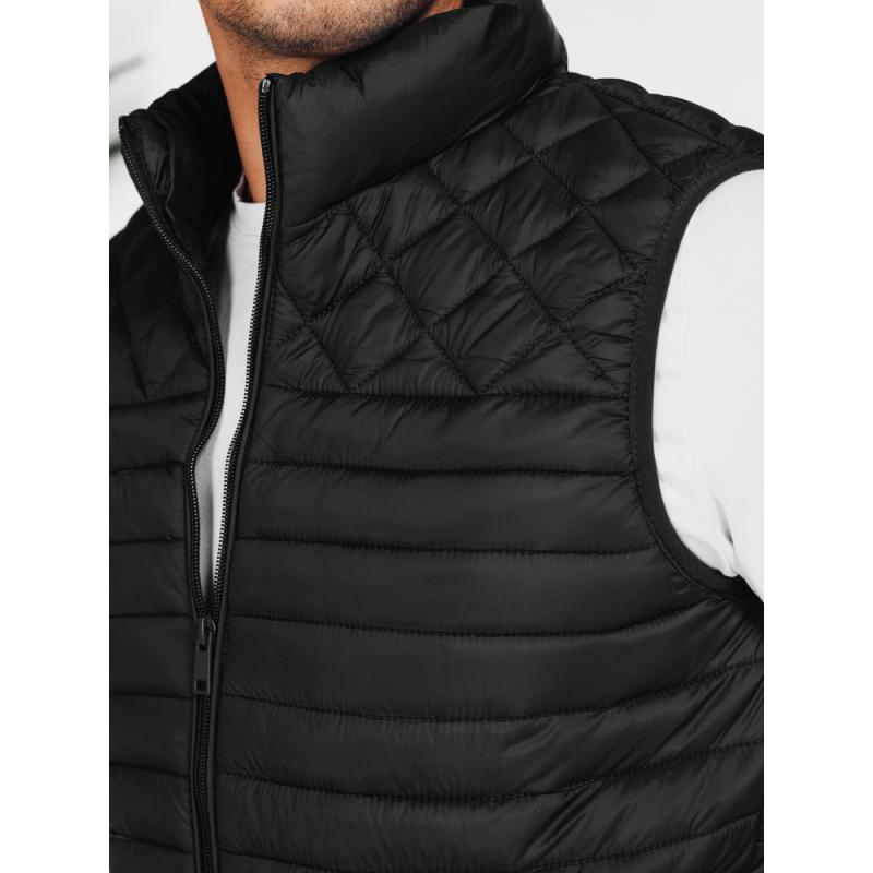Pánská prošívaná vesta, černá