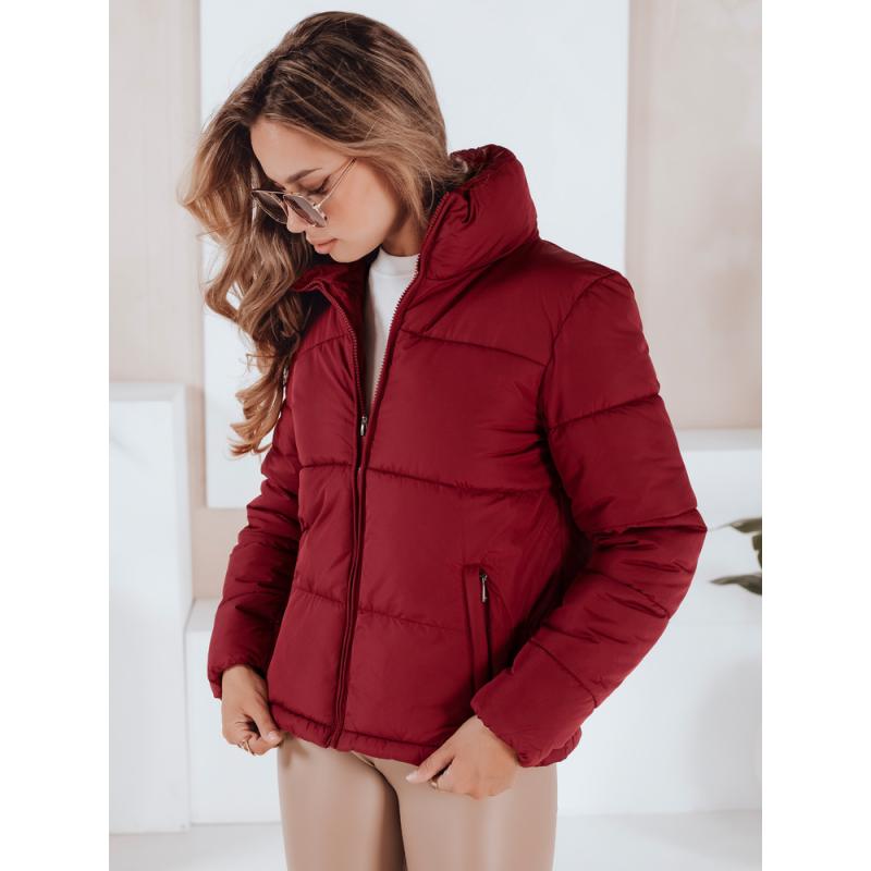 Dámska prešívaná zimná bunda LAROSE, bordová