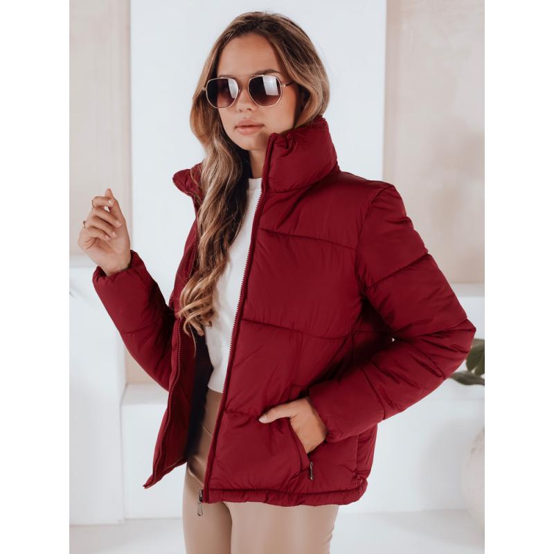 Dámska prešívaná zimná bunda LAROSE, bordová