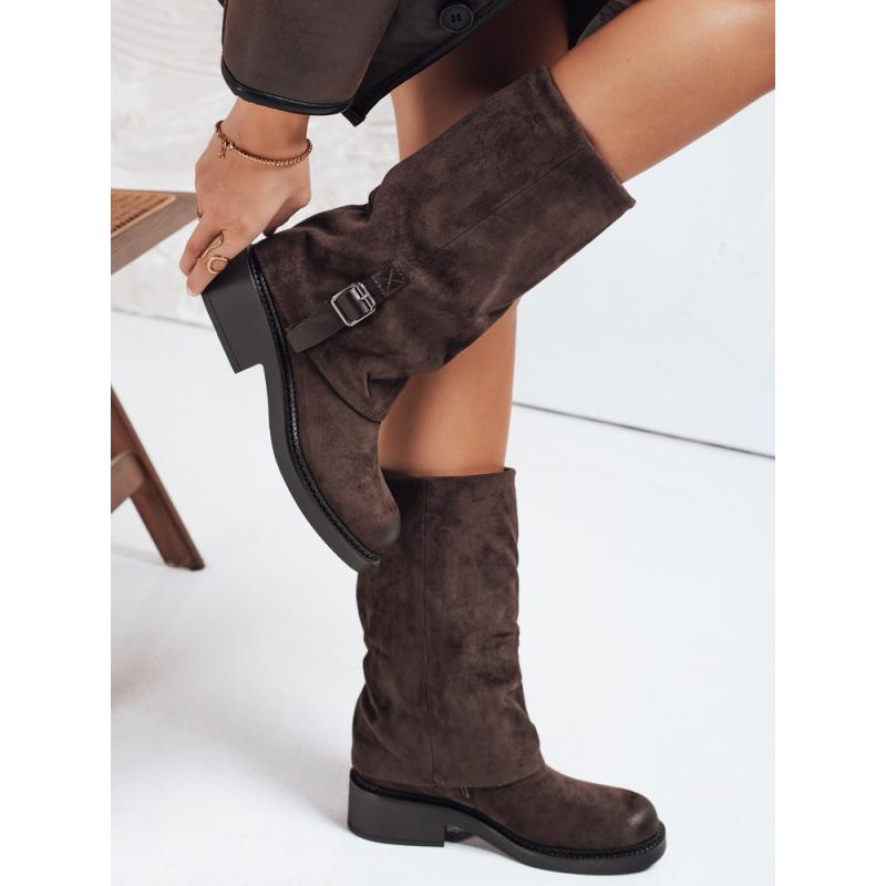 Női barna szarvasbőr cipő