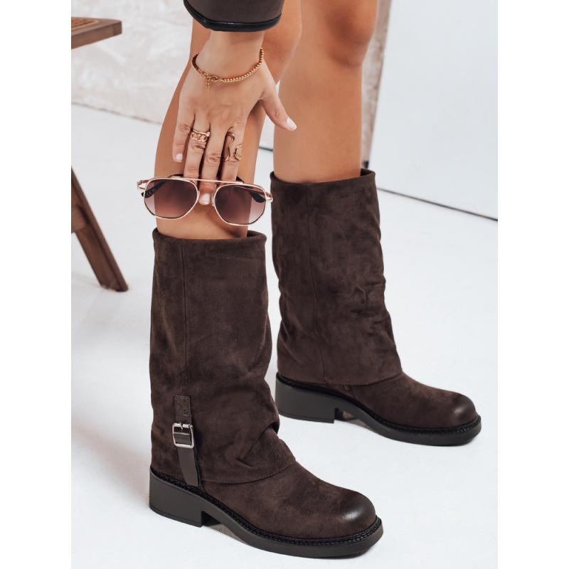 Női barna szarvasbőr cipő