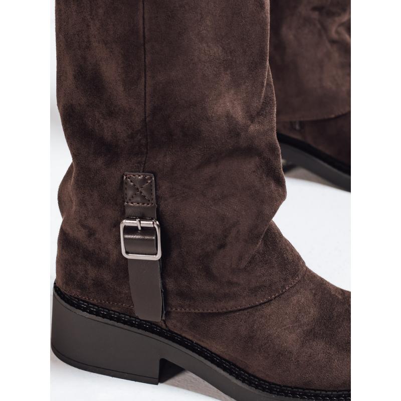 Női barna szarvasbőr cipő