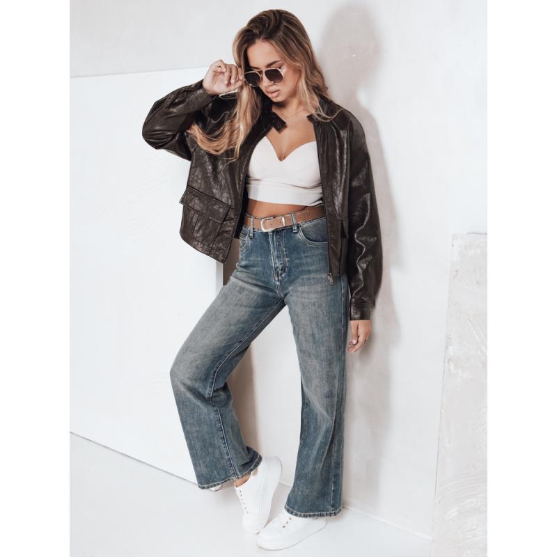 Női nadrág széles szárral, kék