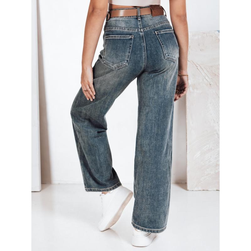 Női nadrág széles szárral, kék