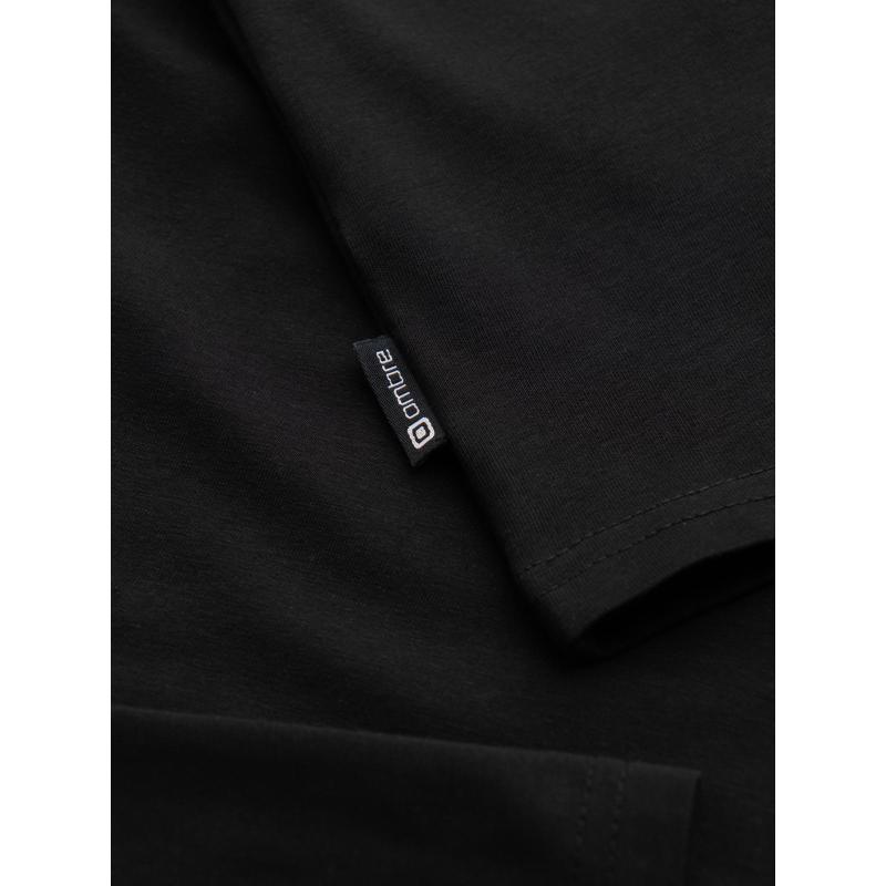 Férfi sima blúz hosszú ujjú és garbóval – fekete V1 OM-LSCL-0130