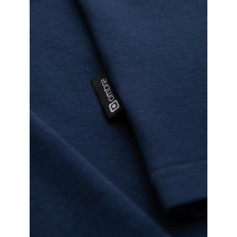 Férfi pulóver hosszú ujjú és garbóval – sötétkék V2 OM-LSCL-0130