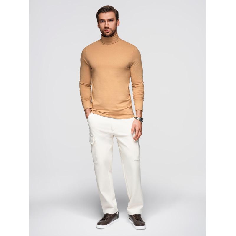 Férfi garbó hosszú ujjú – világos barna V5 OM-LSCL-0130