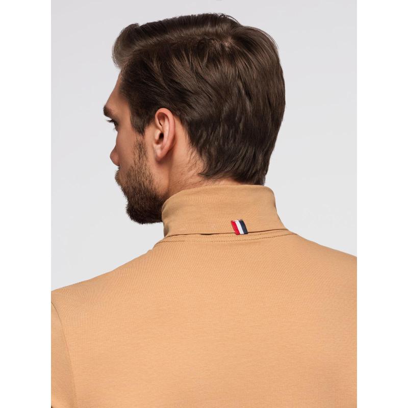 Férfi garbó hosszú ujjú – világos barna V5 OM-LSCL-0130