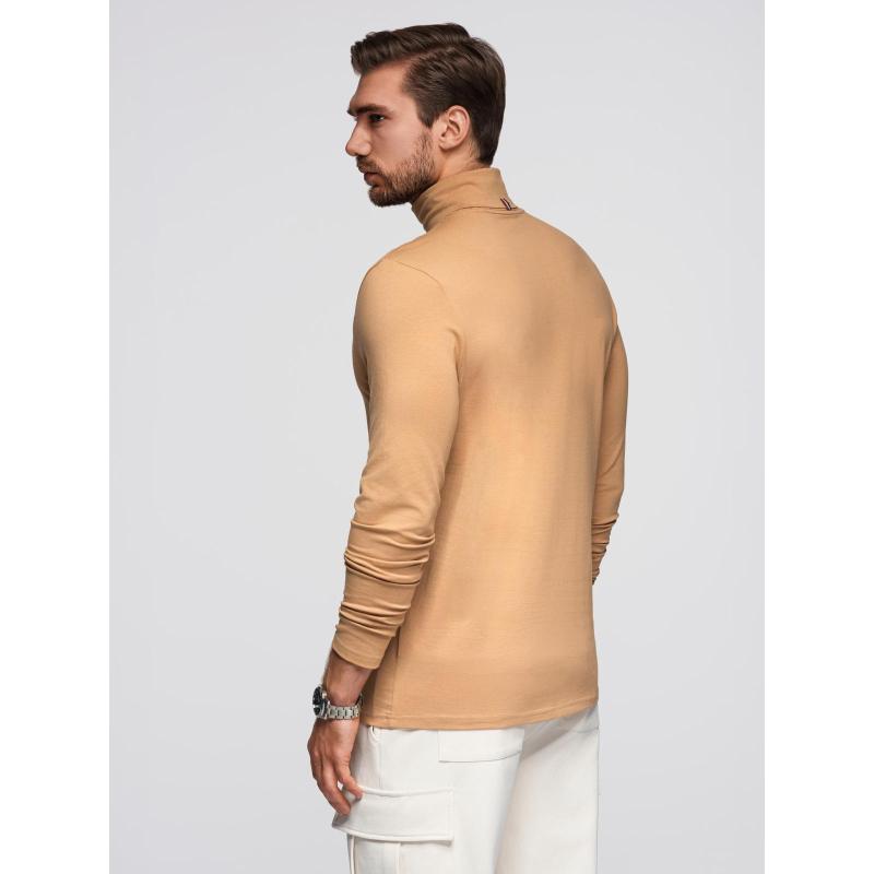 Férfi garbó hosszú ujjú – világos barna V5 OM-LSCL-0130
