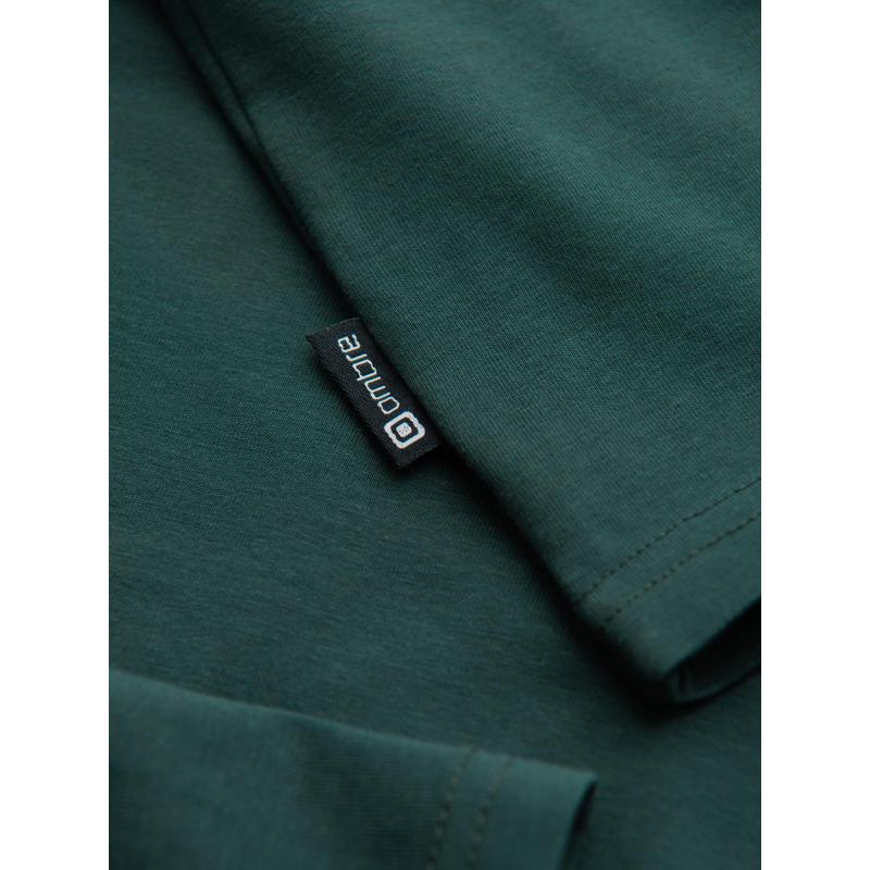 Férfi pulóver hosszú ujjú, garbóval – sötétzöld V7 OM-OM-LSCL-0130