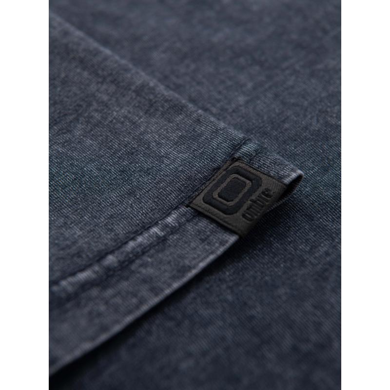 Pánské tričko s efektem vyprání – tmavě modré V2 OM-TSWT-0116