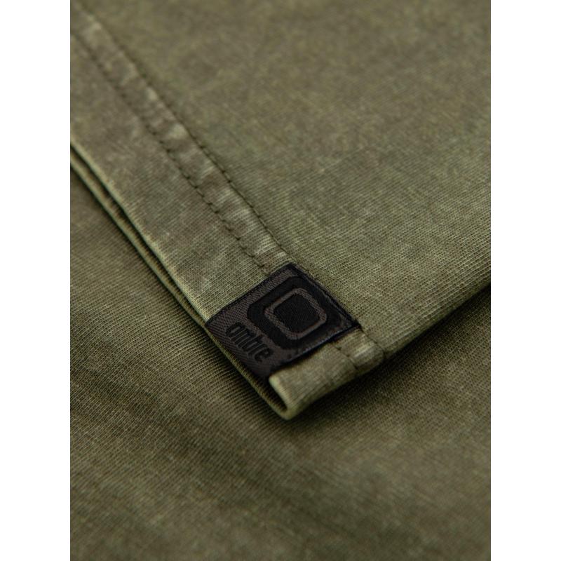 Pánské tričko s efektem vyprání – olivové V4 OM-TSWT-0116