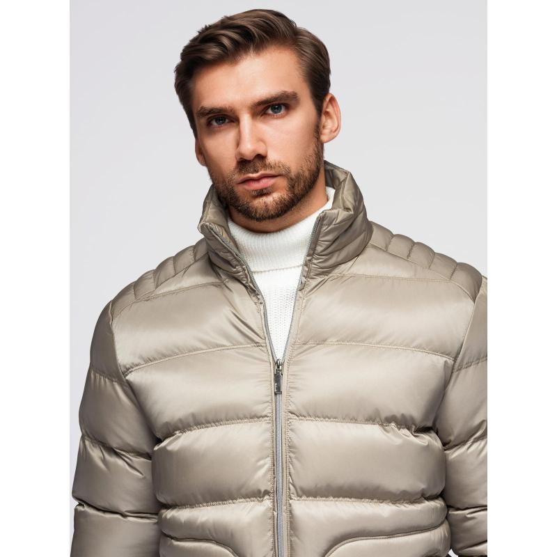 Pánská džínová bunda s pletenými rukávy a kapucí – černá V3 OM-JADJ-0220