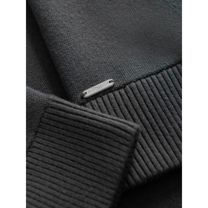 Sima férfi pulóver cipzárral – grafit V2 OM-SWZS-0146