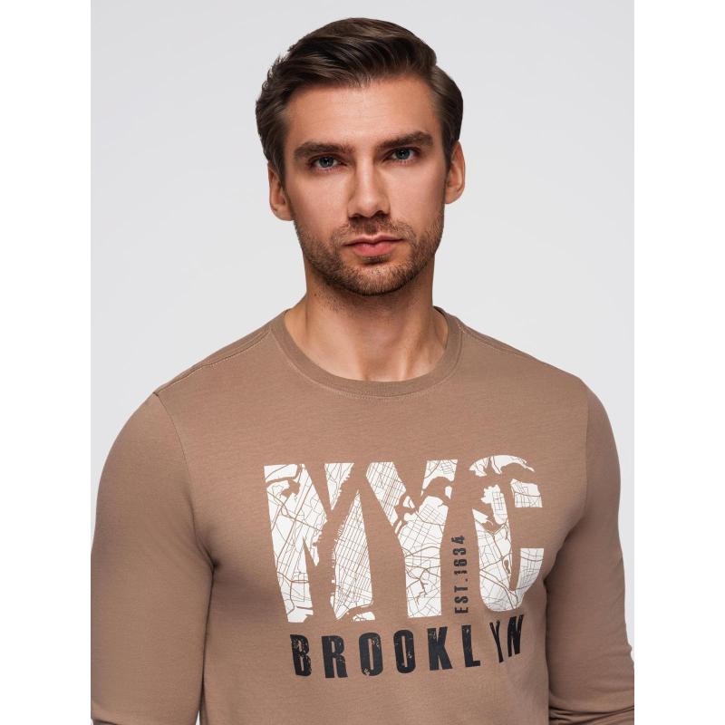 Férfi pamut póló ékszerrel a mellkason – fekete V1 OM-TSCT-0290