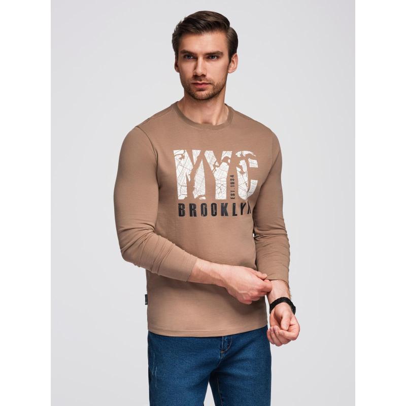 Férfi pamut póló ékszerrel a mellkason – fekete V1 OM-TSCT-0290