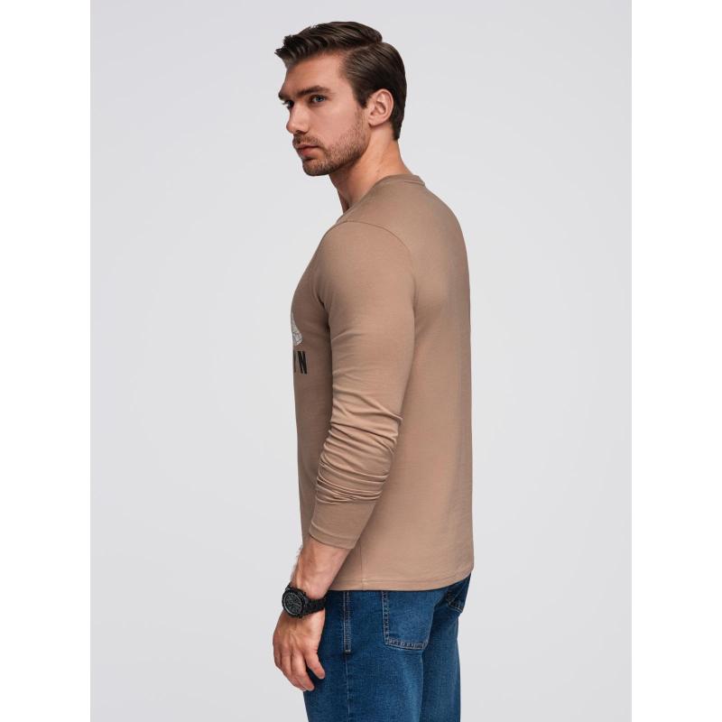 Férfi pamut póló ékszerrel a mellkason – fekete V1 OM-TSCT-0290