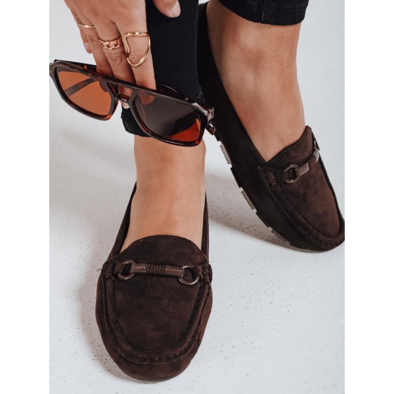 Női velúr mokaszin, barna